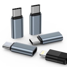 4Pack Apple MFi Certified Lightning to USB C Adapter for iPhone 17e 17 Air ...
