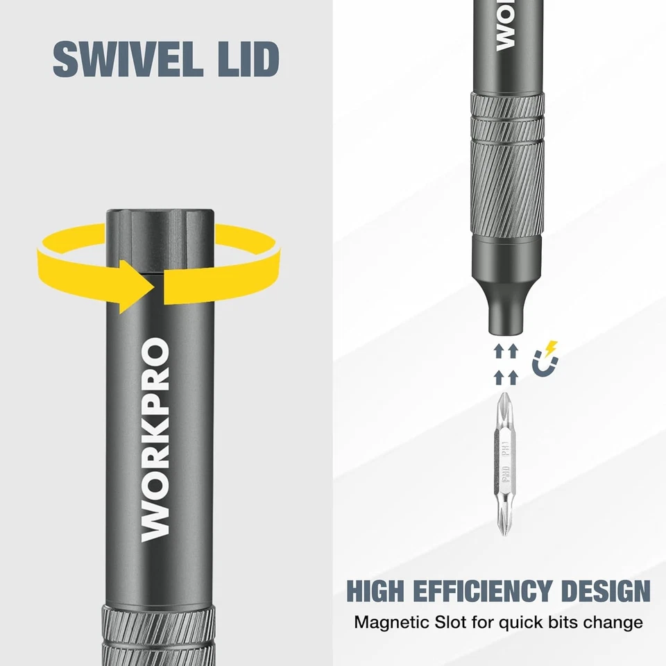 WORKPRO 24-in-1 Mini Precision Screwdriver Sets Magnetic S2 Steel Multi Bit Sets - Image 4 of 4