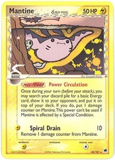 Pokemon Card - Dragon Frontiers 20/101 - MANTINE (rare) - NM/Mint