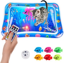 New Multi-Color Lighted Cat Water Mat,Thickened Anti-Scratch Leak Proof Cat Wate