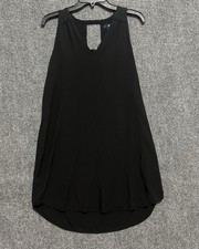 GAP Medium Sleeveless Swing Keyhole Slip Dress Black Comfort Casual Summer