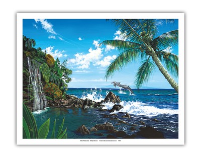 Castaway Cove - Hawaiian Paradise Ocean View - Painting by Scott Westmoreland