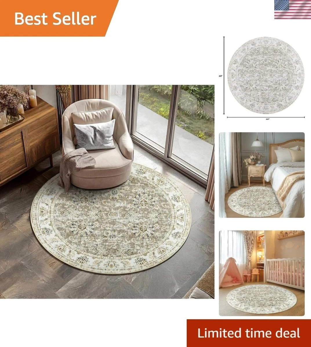 Rubber Round Area Rugs for sale | eBay