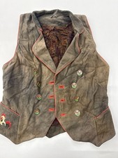 Vintage womens leather waistcoat 36" chest (4632)