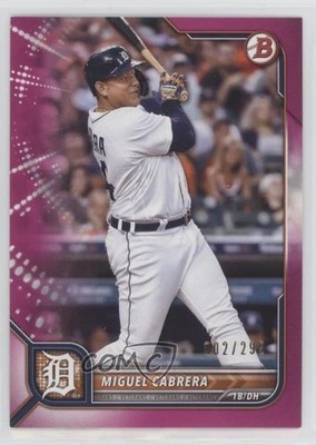 2022 Bowman Fuchsia Border 2/299 Miguel Cabrera #50 5w7