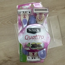 1 Pack Schick Quattro Women Sensitive Skin 4 Blades 3 Pack Razors