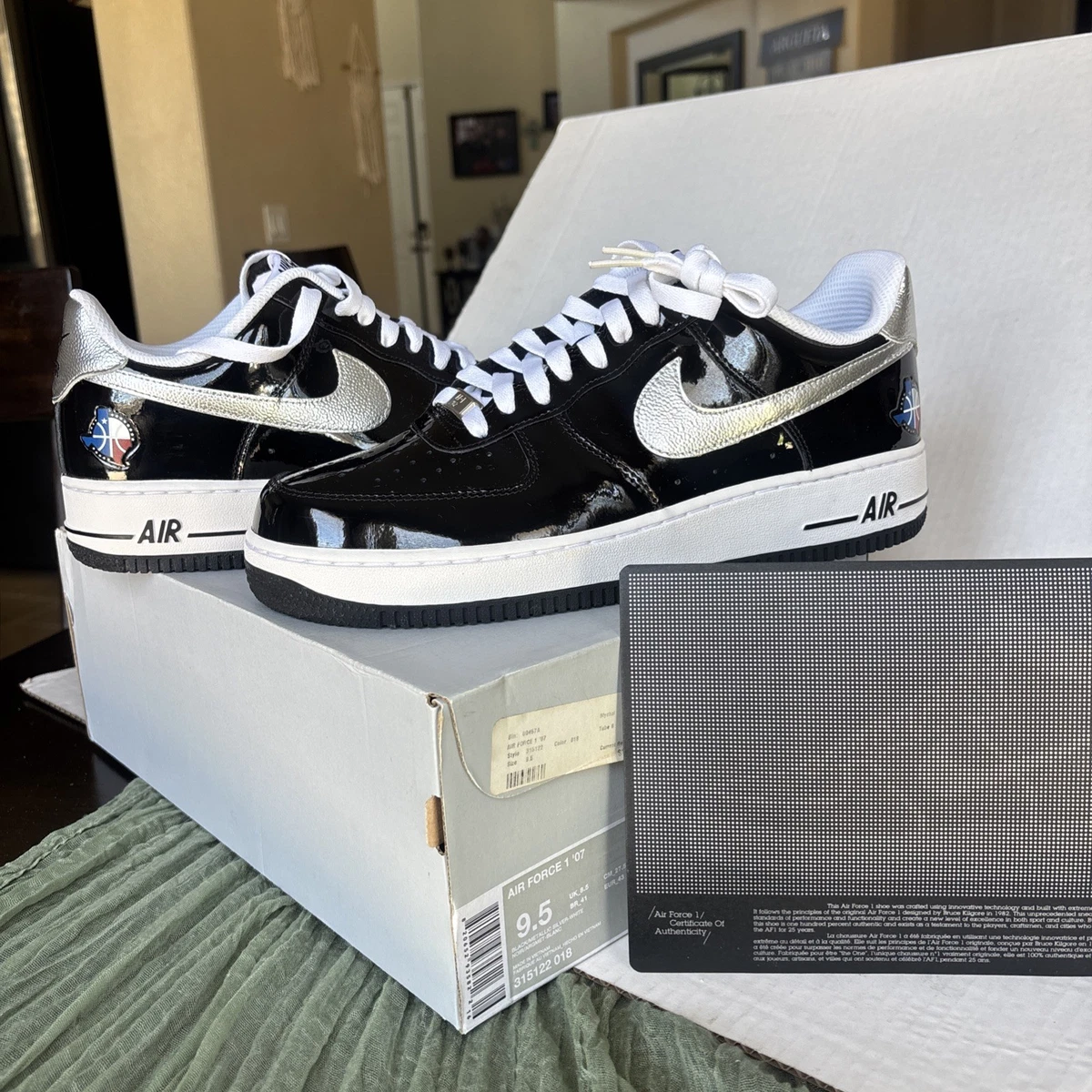 Nike Air Force 1 Low \'07 Dallas All Star Game 2010 Shoes Men\'s 11 White Sneakers Nike Air Force 1 Low Texas All Star for Sale | Authenticity  main image 4