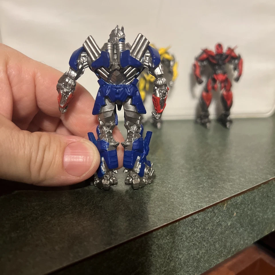 3-Transformer Action Figures 3" Tall Hasbro 2014 Figurines, Optimus, Bumblebee + - Image 2 of 4