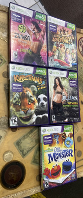 Xbox 360 Kinect Games Lot of 5 Misc Games (Once Upon A Monster, Zumba, etc)