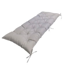 Outdoor Bench Cushions Waterproof Non Slip Light Grey Tufted Bench Cushions f...
