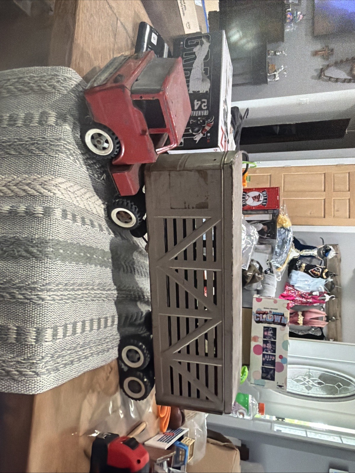 Vintage Structo Farms Cattle Truck Flat Face Semi & Trailer