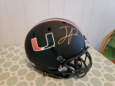 Jaelan Phillips Miami Hurricanes Shutt Full-Size Helmet Beckett coa