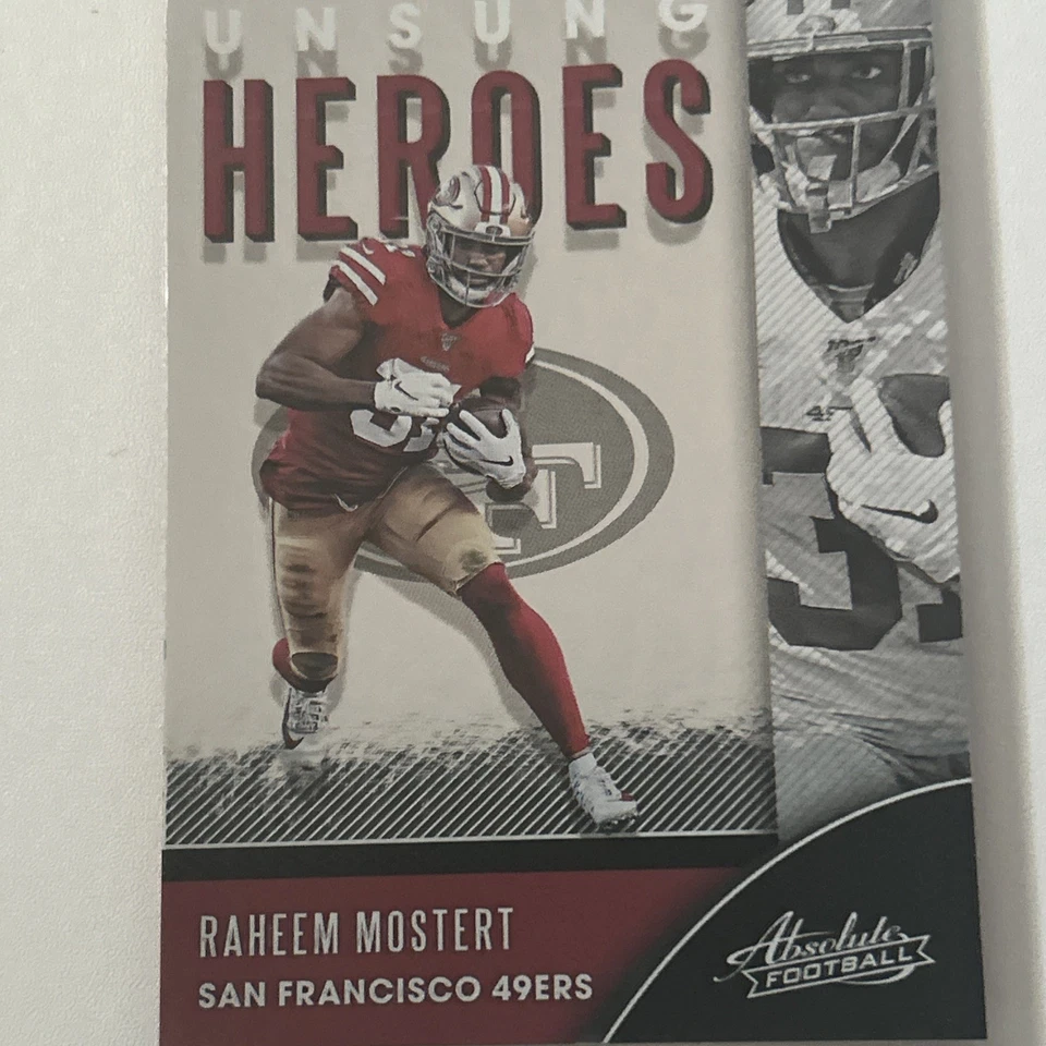 2020 Panini Absolute Unsung Heroes Raheem Mostert #UH-RM San Francisco 49ers - Image 3 of 3