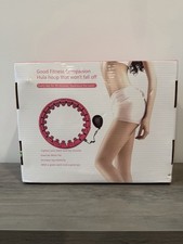 Weighted Adjustable Fitness Hoop Non-Slip Abdominal Waist Hip Pink Purple Indoor