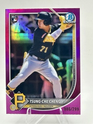 2025 Bowman Chrome /299 * True Fuchsia * Tsung-Che Cheng Refractor 086/299 RC
