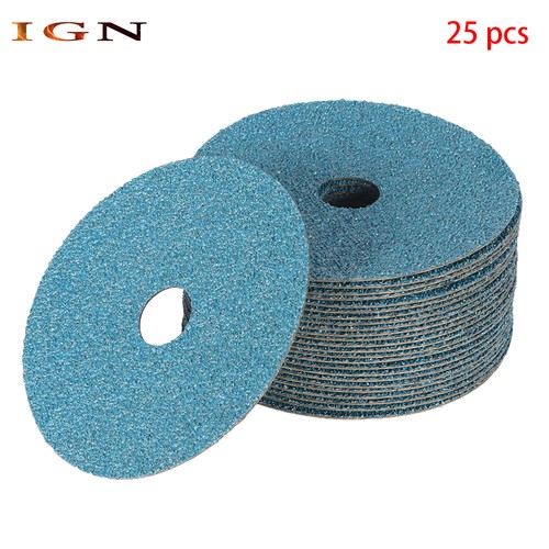 36 Grana 25Pack 5" x 7/8" Dischi per Levigare e Levigare in Fibra di Zirconia Resina - Foto 1 di 15
