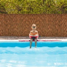 Brown 6FT X 16.4FT Reed Fencing Roll, Balcony Privacy Reed Shade Bamboo Fenci...