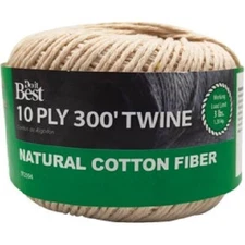 (5)-Do it Best 10-Ply x 300 Ft All Natural White Cotton Parcel Post Twine 972594