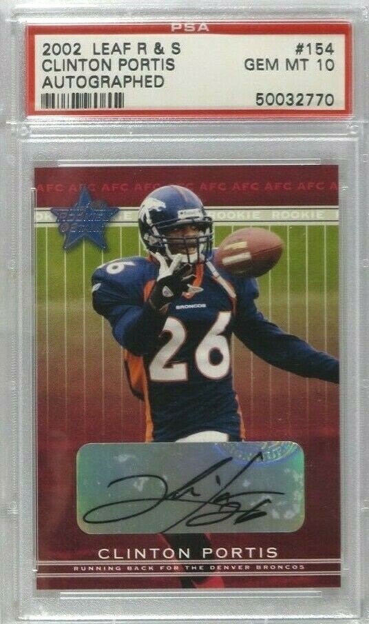 Clinton Portis Leaf R & S #154 Autographed