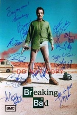 Breaking Bad Show Cast SIGNED reprint 12x18" Poster Autographed RP