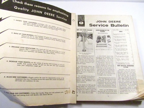 John Deere Service Bulletins 1963-1964 #63-1 To 64-12 Ag Equipment - Picture 2 of 8