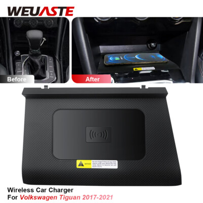 For Volkswagen Tiguan 2017-2021 Qi Wireless Car Center Console Phone  Charger Pad