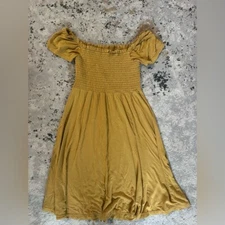 Casual Mustard Off-Shoulder Dress Gap XS