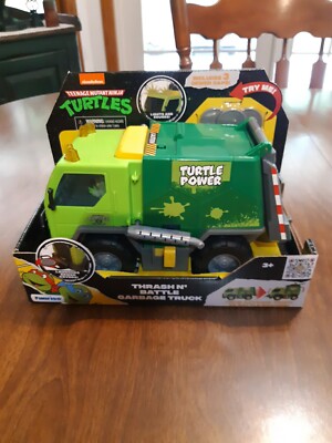   ️Teenage Mutant Ninja Turtles TMNT Green Thrash'n Battle Garbage Truck ️ 