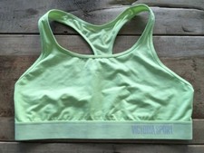 Victoria's Secret Sport Ice Green Sport Logo SMALL The Player Sport Bra VS VTG