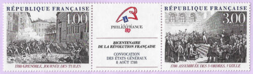 YT 2538A France 1988, Révolution Française - Vizille + Grenoble, Neuf, 2537+2538 - Photo 1/2