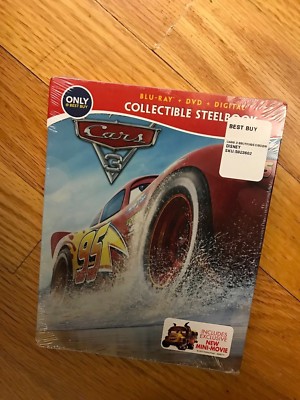 Cars 3 [SteelBook] [Includes Digital Copy] [Blu-ray/DVD] [Only @ Best Buy], new