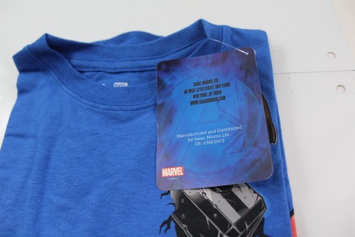Marvel Avengers Youth T-Shirt Screen Print on Front Blue Size 7 - Picture 4 of 7