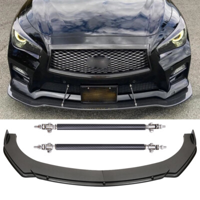 Universal Front Bumper Lip Body Kit with Red Strut | Ubuy