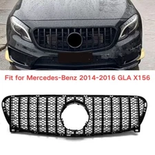 Black Front Bumper Upper Grill for Mercedes-Benz 2014-2016 GLA X156 GLA200 250