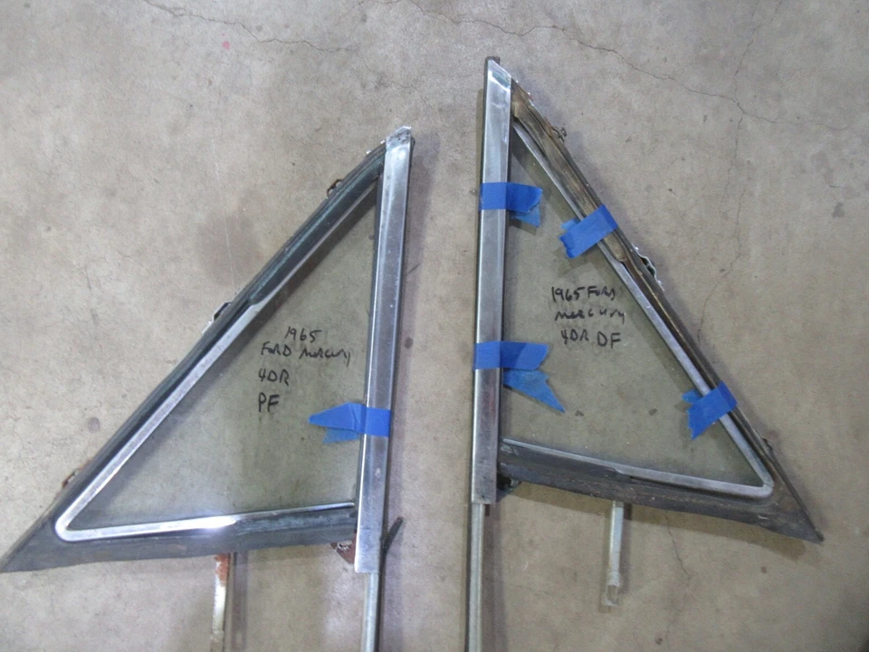 1965 Mercury Monterey седан дверь вентиляционное стекло рама отделка пара деталей - Изображение 2 из 4