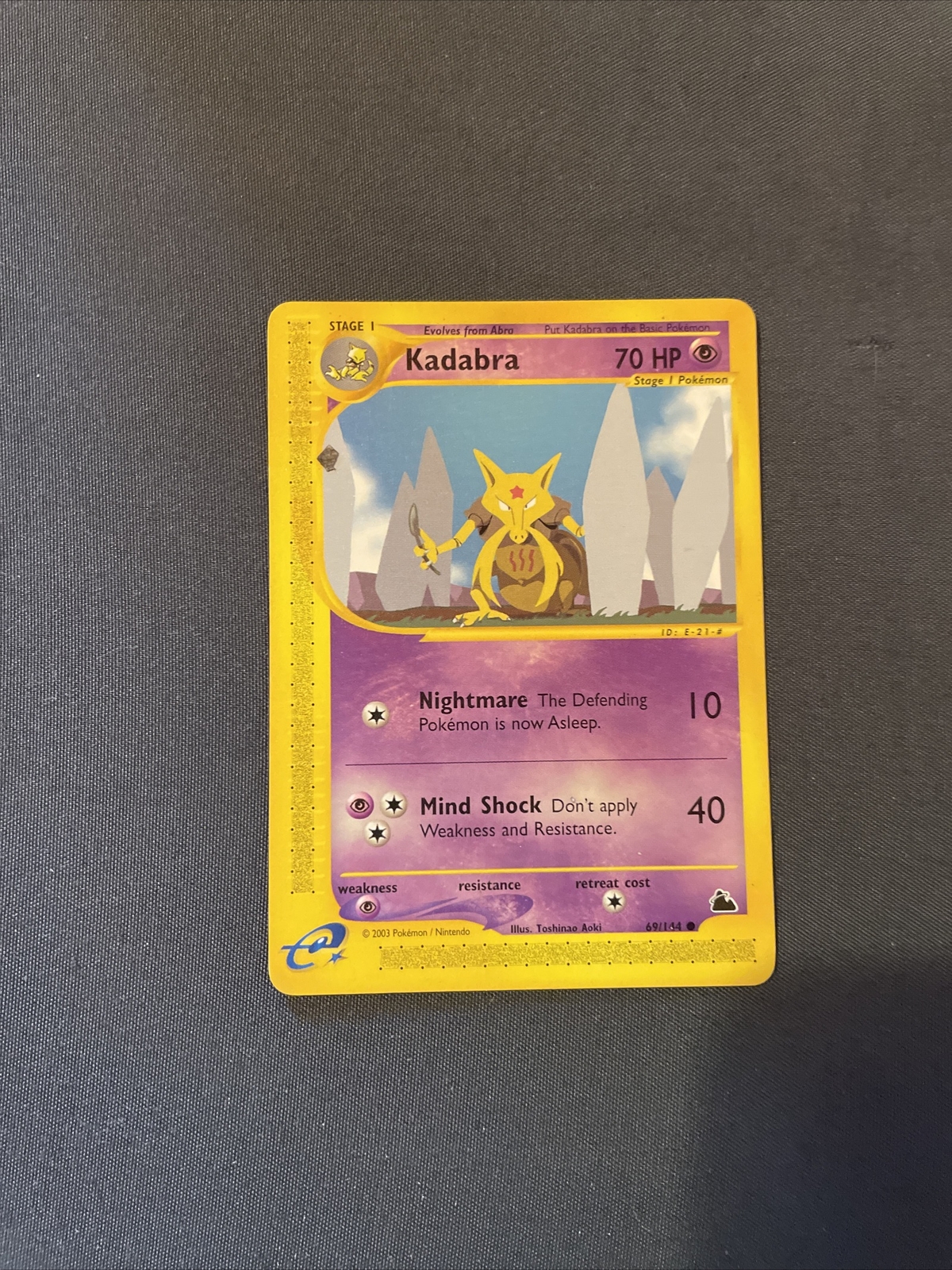 Kadabra 69/144 Non-Holo Pokemon 2003 Skyridge e-series NM/M Mint