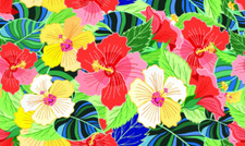 Hibiscus flower exotic garden Art ceramic tile mural backsplash medallion