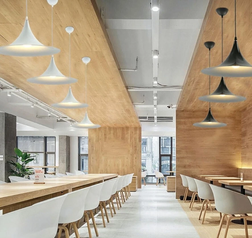 Lampadario a Sospensione Attacco E27 Cappello Industriale Portalampada Interno - Immagine 3 di 3