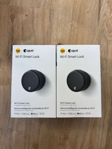 AUGUST Wi-Fi SMART LOCK - BUILT-IN Wi-Fi - NO HUB REQUIRED MATTE BLACK