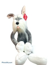 NWT Russ Plush 26  Schnauzer Dog Long Legs Hook  Loop Hanger Paws Stuffed Toy