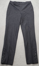 Talbots Chatham Ankle Pants Womens Size 6 Multi Houndstooth Flat Front Side Zip
