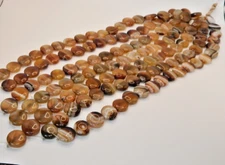 Banded  Agate -20mm Smooth Coins (16 in strand)