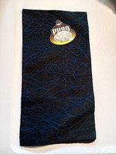 Bandana Summer Wear Black and Dark Blue Lined Pattern Pugs With Tag