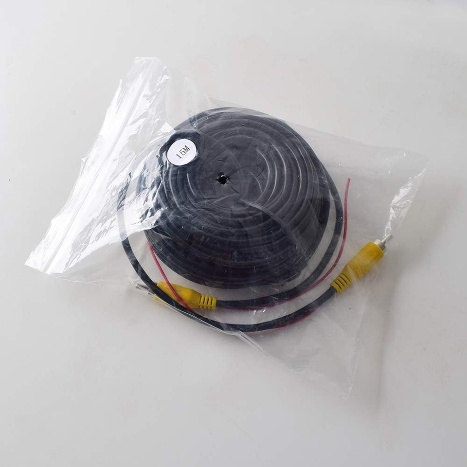 15M 50FT Backup Camera Monitor RCA Phono Video Extension Cable for