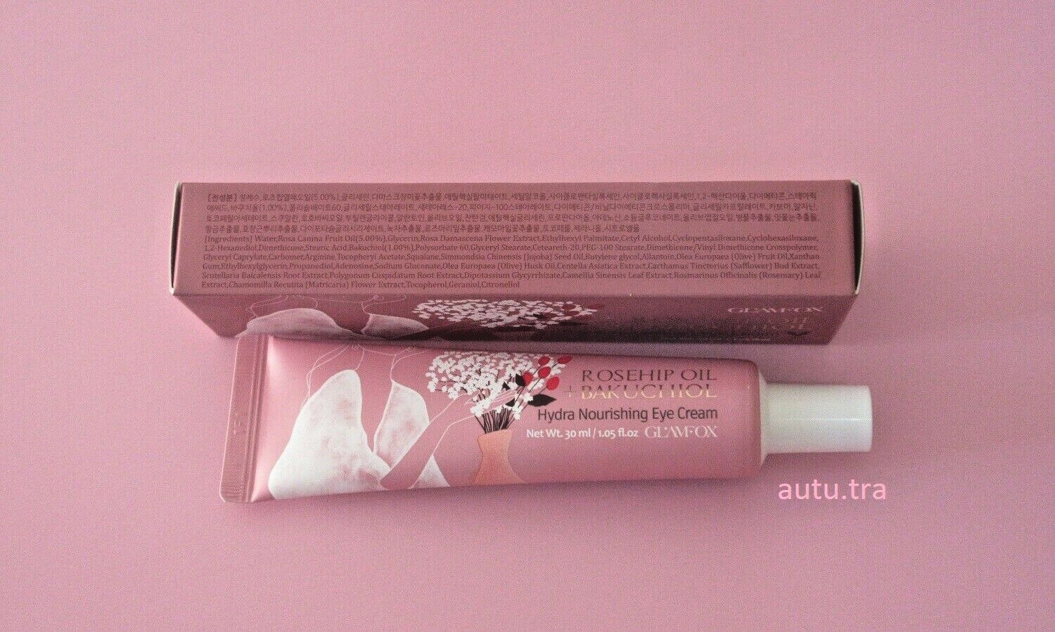 GLAMFOX Rosehip Oil + Bakuchiol Hydra Nourishing Eye Cream 1.05 fl.oz