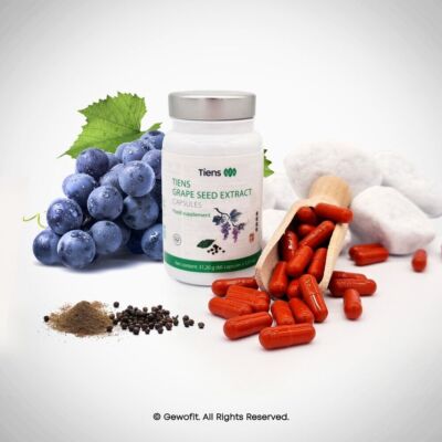 Tiens Traubenkernextrakt Vitamin C - 60 Kapseln - GRAPE SEED EXTRACT FOOD   
