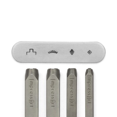 Southwestern Mandala Signature Design Metal Stamping Set 4pc, ImpressArt Jewelry