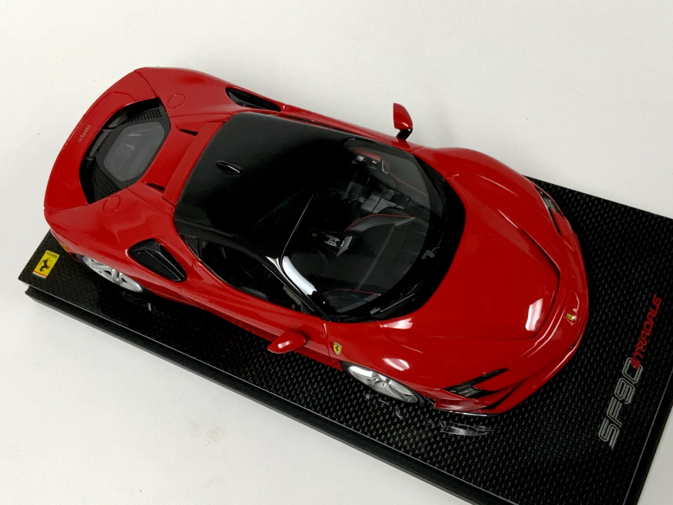 1/18 MR Colección Ferrari SF90 Stradale Nuevo Rosso Corsa Top Negro FE028A CF372 Foto 2 de 4