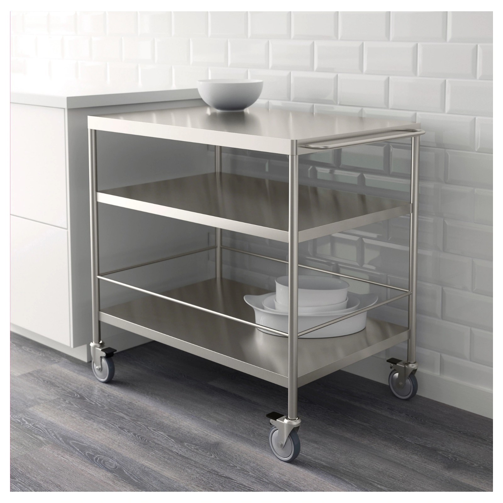 Kupit Ikea Flytta Kuchenwagen Edelstahl 98 X 57 Cm Na Ebay De Iz