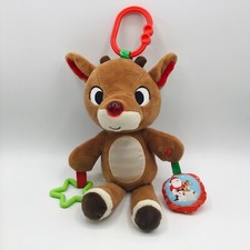 Rudolph the Red Nosed Reindeer Hanger Musical Baby Activity Rattle Toy Plush 10  